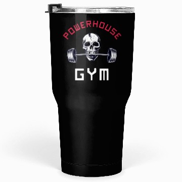 Discover Powerhouse Gym - Bodybuilding Workout Saying Tumblers 30 Oz
