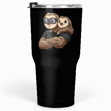 Discover Strong sloth with baby sloth child for a Sloth Tumblers 30 Oz