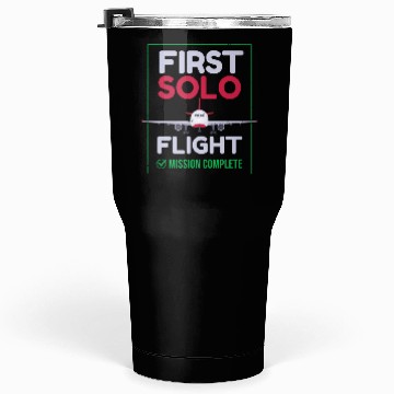 Discover First Solo Flight Airplane First Flight Tumblers 30 Oz