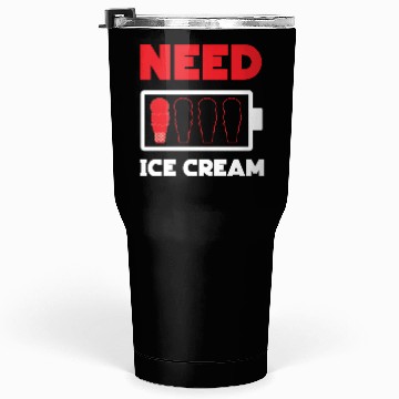 Discover Ice Cream Battery Cone Need Ice Tumblers 30 Oz