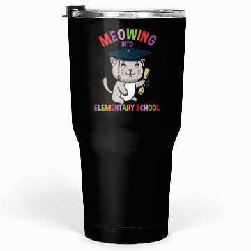 Discover Moewing Into Elementary School Cat Back To School Tumblers 30 Oz