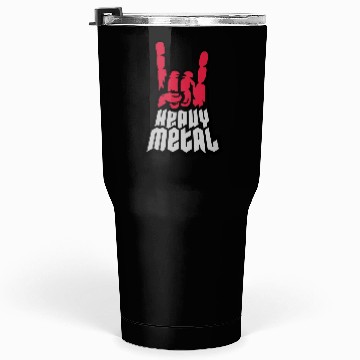 Discover Heavy metal logo hand Tumblers 30 Oz
