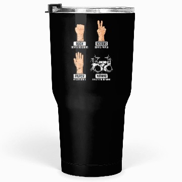Discover Rock Paper Scissors Nothing Beats Drumming Funny D Tumblers 30 Oz