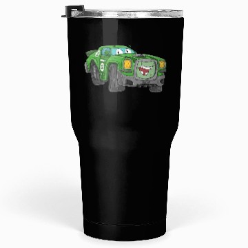Discover Racing Car with a Face Tumblers 30 Oz