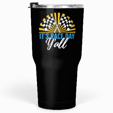 Discover It's Race Day Y'all Tumblers 30 Oz, Race Day Checkered