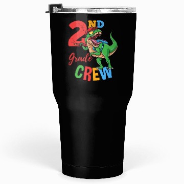 Discover 2nd Grade Crew T-Rex Dinosaur Back To School Boys Tumblers 30 Oz