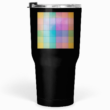 Discover Rainbow Shimmer Multi Squares Pattern Tumblers 30 Oz