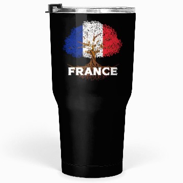 Discover France Flag Tree Tumblers 30 Oz