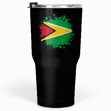 Discover Guyana flag blob Tumblers 30 Oz