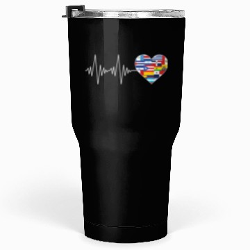 Discover Hearts Beat Spanish Flags Hispanic Heritage Month Tumblers 30 Oz