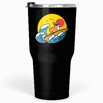 Discover Surfing Corgi for Welsh Corgi Lover Tumblers 30 Oz