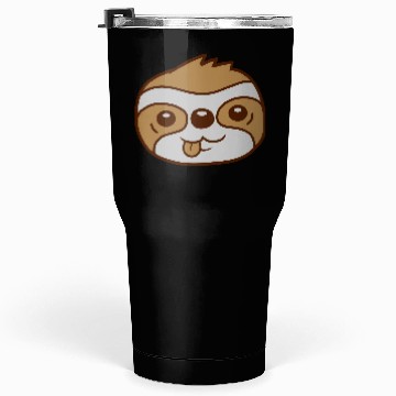 Discover face sloth cartoon head Tumblers 30 Oz