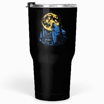 Discover Wolf Moon Forest Wolves Nature Nature Liever Full Tumblers 30 Oz