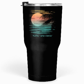 Discover Artistic Turks and Caicos Palm Tree Vacation Tumblers 30 Oz