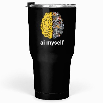 Discover Human Machine Brain - Next Step in Evolution - AI Tumblers 30 Oz