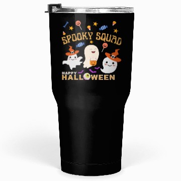 Discover Happy Halloween, Spooky Squad, Cute Ghosts Design Tumblers 30 Oz