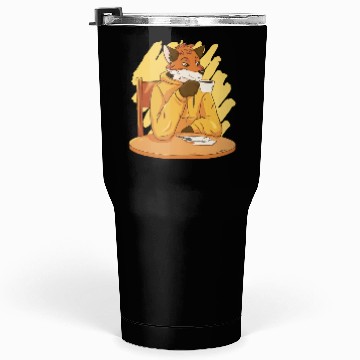 Discover Fox Drinking Coffee Tumblers 30 Oz