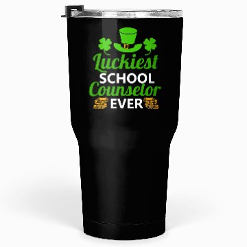 Discover Luckiest School Counselor Ever St. Patrick's Day Tumblers 30 Oz