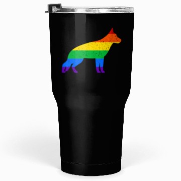 Discover LGBT German Shepherd Rainbow Flag Tumblers 30 Oz