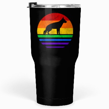 Discover LGBT German Shepherd Rainbow Flag Tumblers 30 Oz