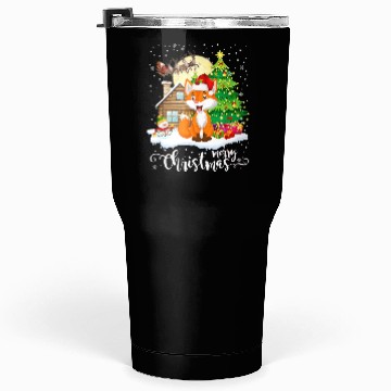 Discover Funny Cute Fox Lover Merry Christmas Gift Tumblers 30 Oz