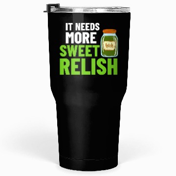 Discover Sweet Relish Pickles Bottle Condiment Jar Tumblers 30 Oz