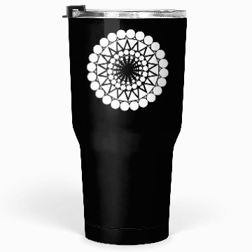 Discover Geometric Triangle Mandala Round Pattern Shape Tumblers 30 Oz