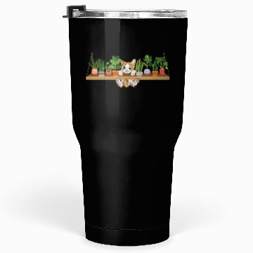 Discover Playful Kitten Plant Owner Cat Lover Tumblers 30 Oz