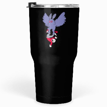Discover Mothman Abducting Human Goth Cryptid Funny Mothman Tumblers 30 Oz