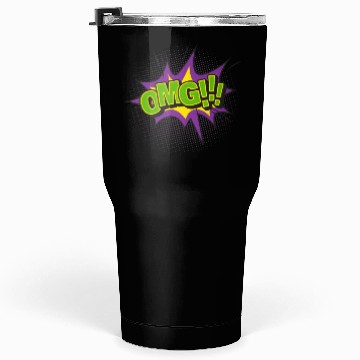 Discover Comic Style OMG Expression Design Tumblers 30 Oz