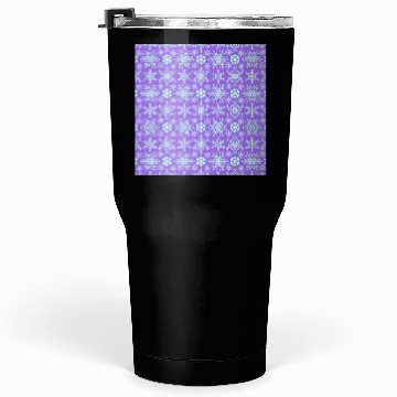 Discover Modern Snowflakes Pattern Purple Blue Tumblers 30 Oz