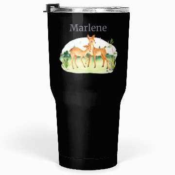 Discover Forest Animal Deer Flowers Name Marlene Tumblers 30 Oz