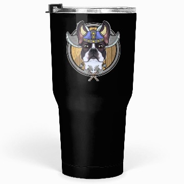 Discover Boston Terrier I Valhalla I Viking Tumblers 30 Oz
