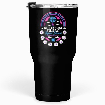 Discover Thyroid Cancer Awareness Tumblers 30 Oz, With Any Luck