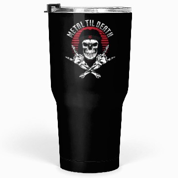 Discover Metal Til Death Skeleton-Themed Halloween Costume Tumblers 30 Oz