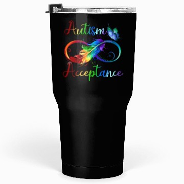 Discover Autism Red Instead Infinity Acceptance Butterfly Tumblers 30 Oz