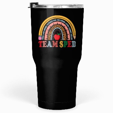 Discover Team SPED Teacher Rainbow Tumblers 30 Oz