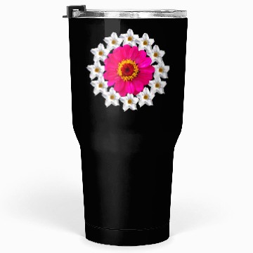 Discover zinnia blossom blooming flower bloom flowerpattern Tumblers 30 Oz