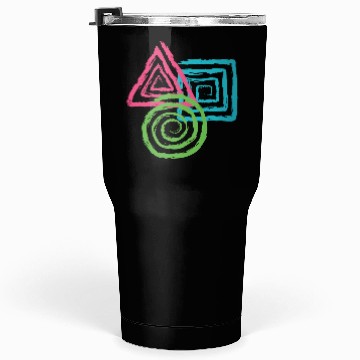 Discover Geometric Shapes. Square, Triangle, Circle Spirals Tumblers 30 Oz