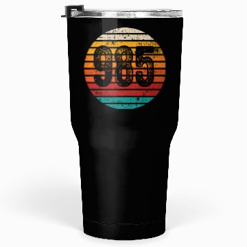 Discover Distressed Vintage Sunset 985 Area Code Tumblers 30 Oz