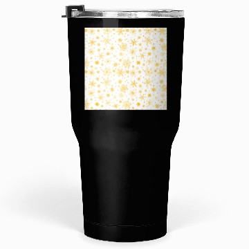 Discover Snowflakes Pattern Yellow White Tumblers 30 Oz