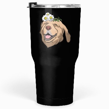 Discover Dog Labrador Flower Tumblers 30 Oz