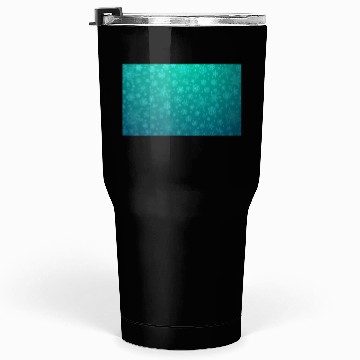 Discover Turquoise Snowflakes Aesthetic Pattern Tumblers 30 Oz