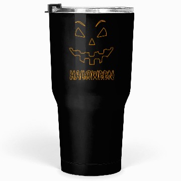 Discover halloween scary evil pumpkin funny pumpkin head Tumblers 30 Oz