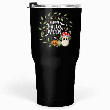 Discover Bat Toadstool Mushroom - Happy Halloween Tumblers 30 Oz