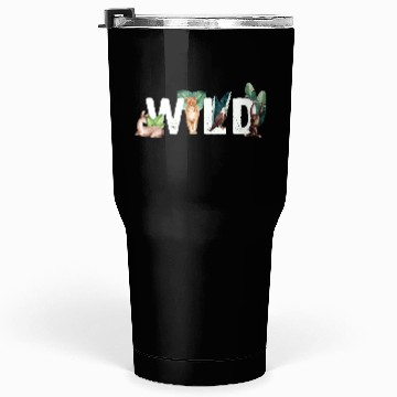Discover Wild Animals Cat Eagle Monkey Deer Tumblers 30 Oz