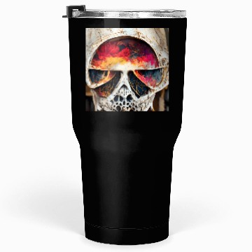 Discover Extremely Realistic Skull in Abstract Art Tumblers 30 Oz