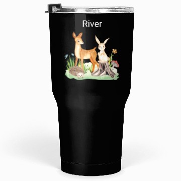 Discover Animal deer rabbit hedgehog River Tumblers 30 Oz