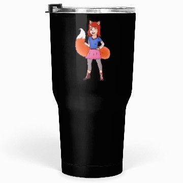Discover Beautiful Fox Girl Illustration Tumblers 30 Oz
