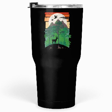 Discover Deer Forest Outdoor Nature Animals Tumblers 30 Oz